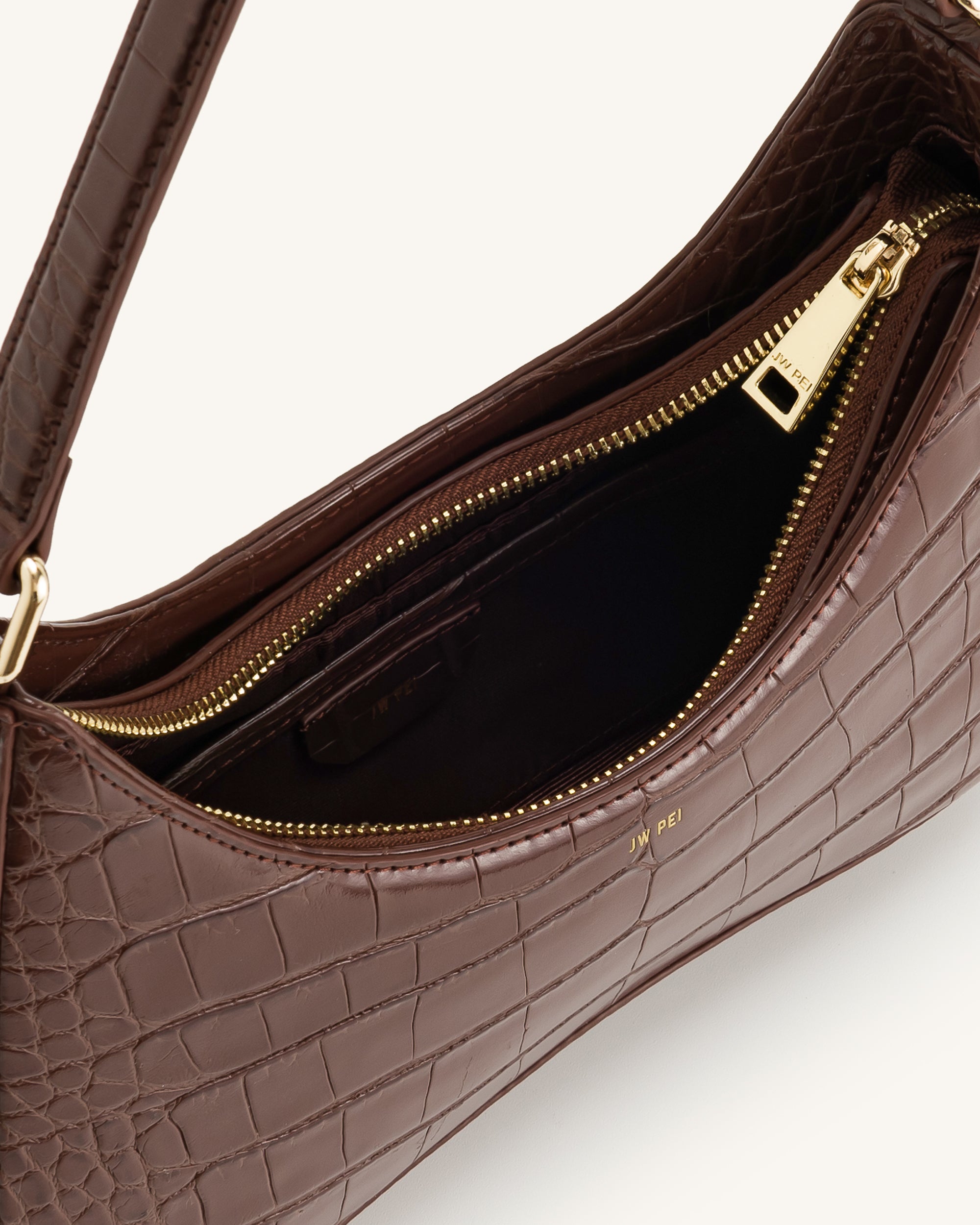 Ruby Shoulder Bag - Umber Croc - Image 5