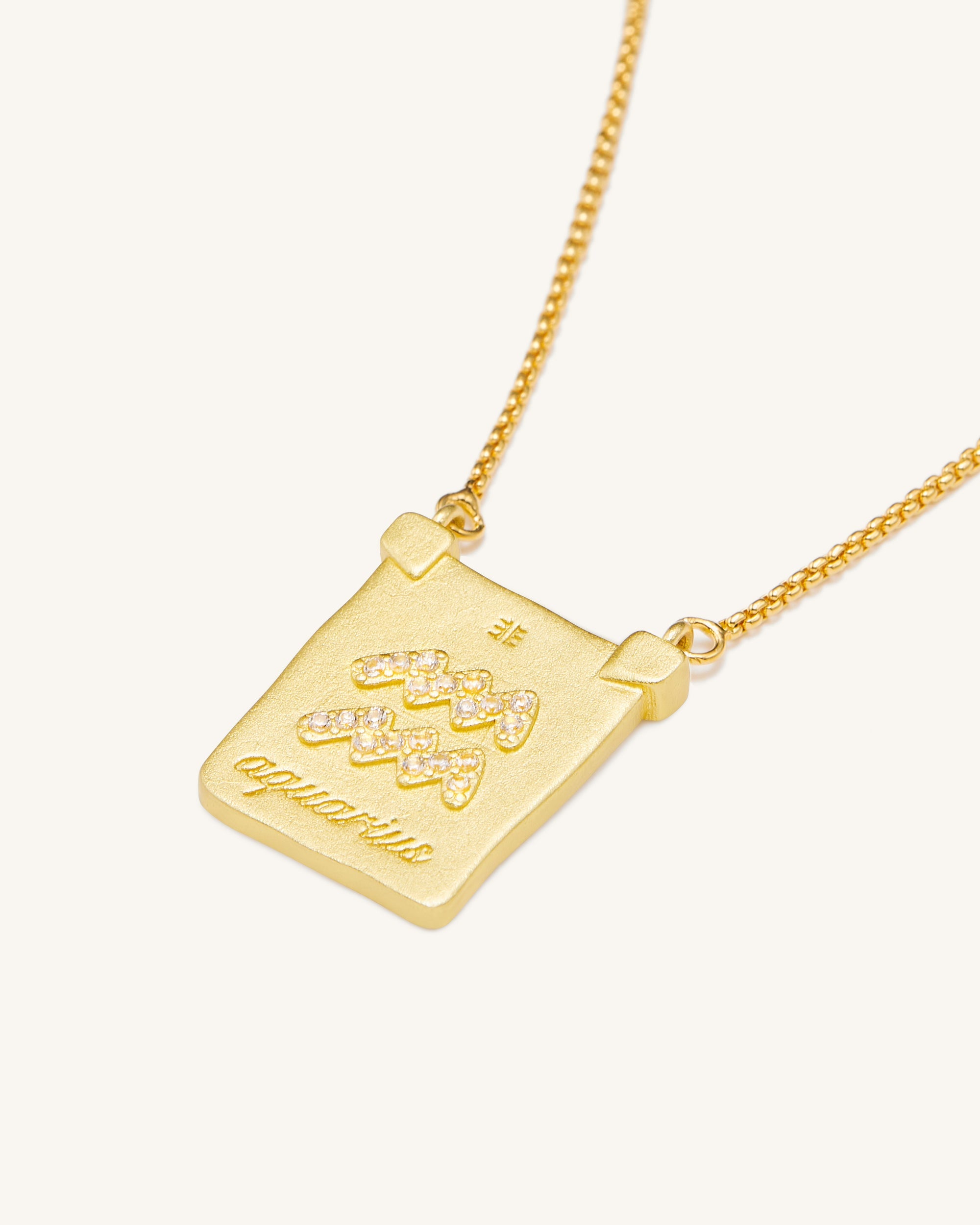 Zodiac Pendant Necklace - 18ct Gold Plated - Image 7