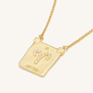 Zodiac Pendant Necklace - 18ct Gold Plated