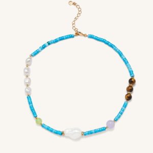 Turquoise Multi Beaded Necklace
