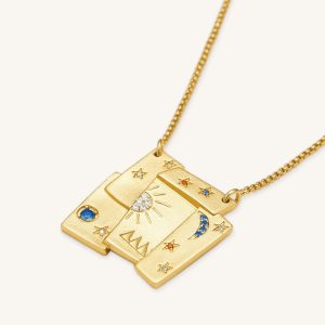 Cosmos Combination Necklace - 18ct Gold Plated & Multicolor Zircon