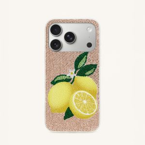 Lemon Artificial Crystal Phone Case - Gold