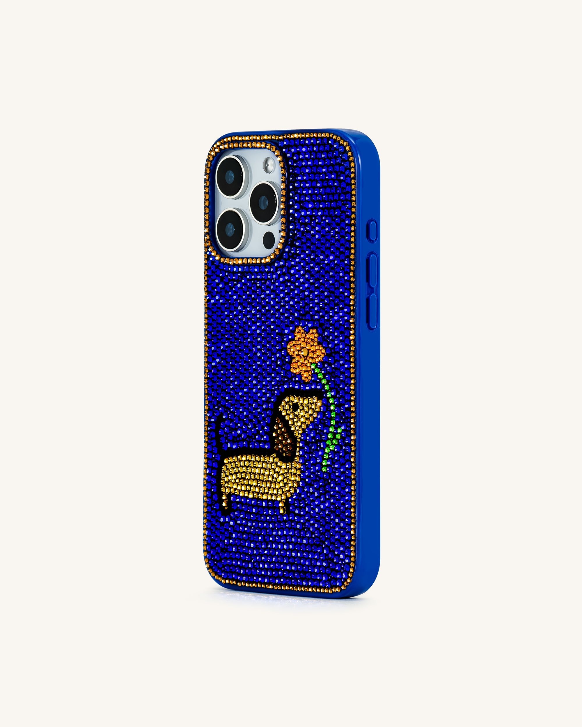 Dachshund with Flower Phone Case - Multicolor Blue - Image 2