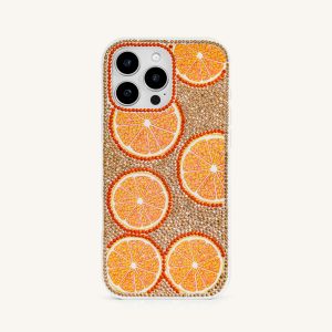 Orange Burst Bling Phone Case - Multicolor Orange