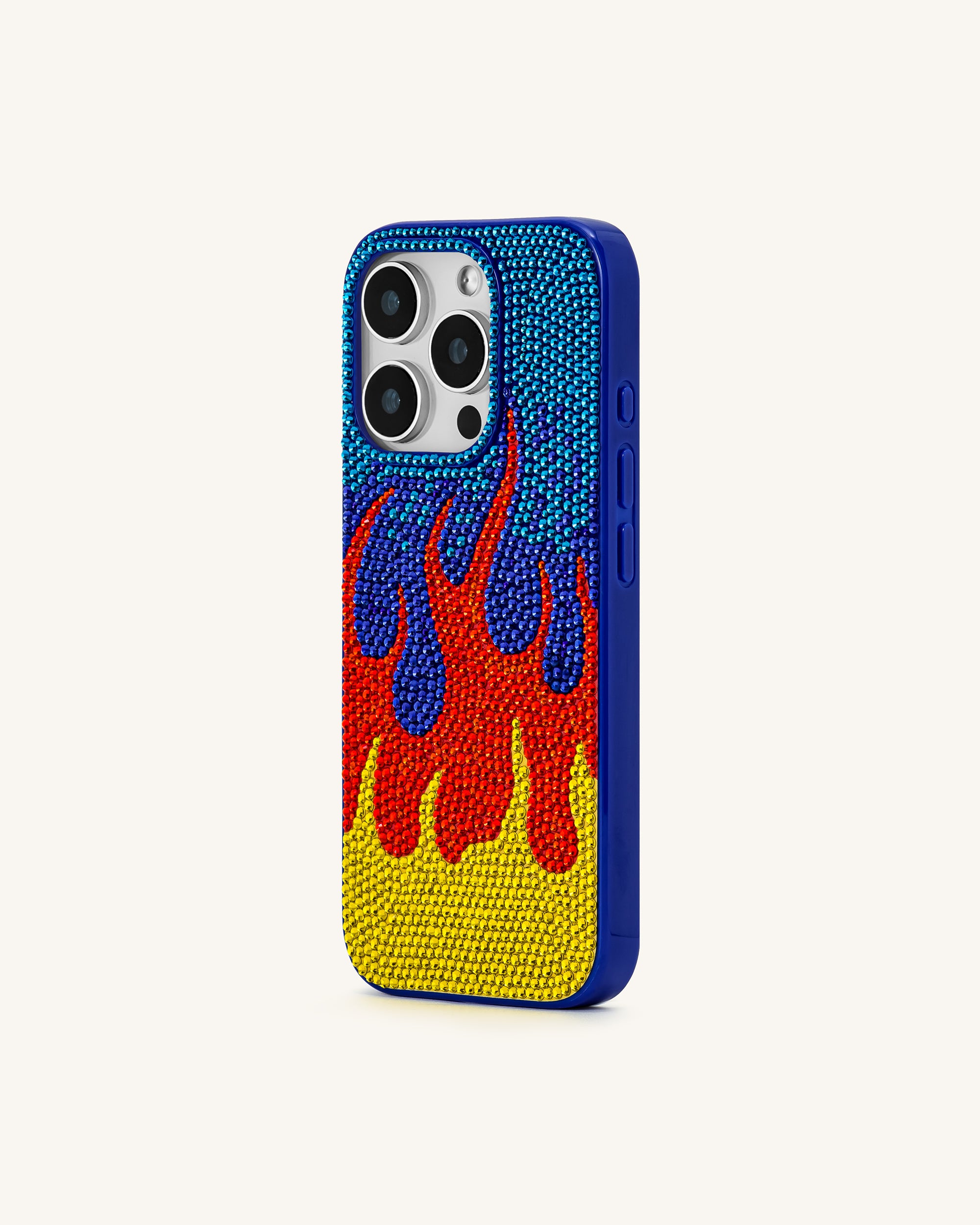 Flame Pattern Phone Case - Multicolor Blue - Image 2