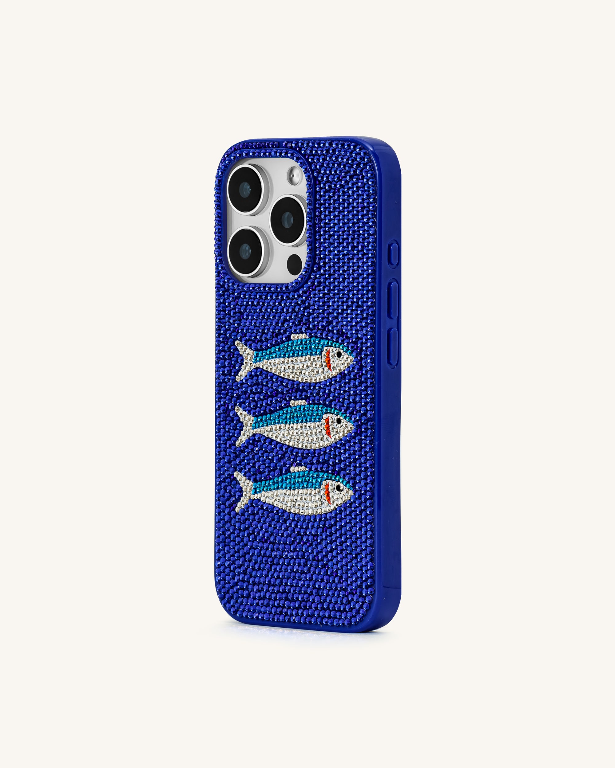 Fish Pattern Phone Case - Blue/White - Image 2