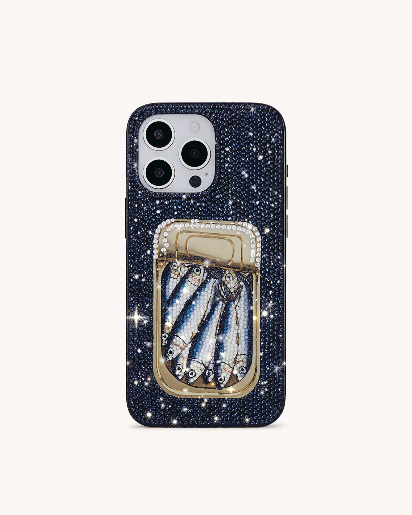 Sardine Tin Artificial Crystal Phone Case - Blue - Image 2