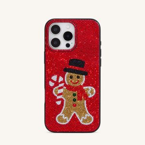 Gingerbread Bling Holiday Phone Case - Red