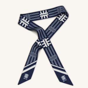 FEI Faux Silk Twill Scarf - Navy