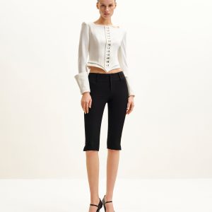 Lydia Corset-Inspired Blazer - White