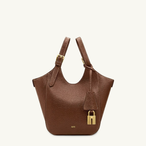 Ines Padlock Tote Bag - Chocolate Brown