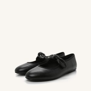 Ella Bow Mary Janes ?C Black