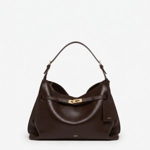 Mila Top Handle Bag - Brown