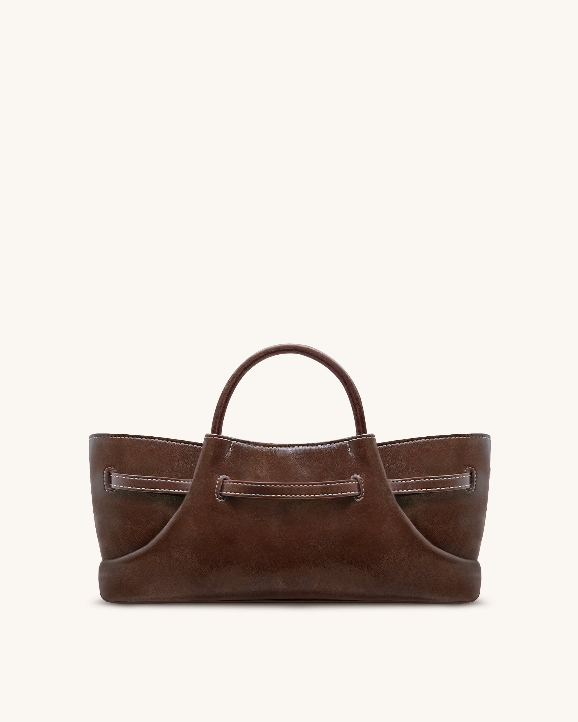 Maeve Dachshund Metal Charm Tote Bag - Dark Brown - Image 4