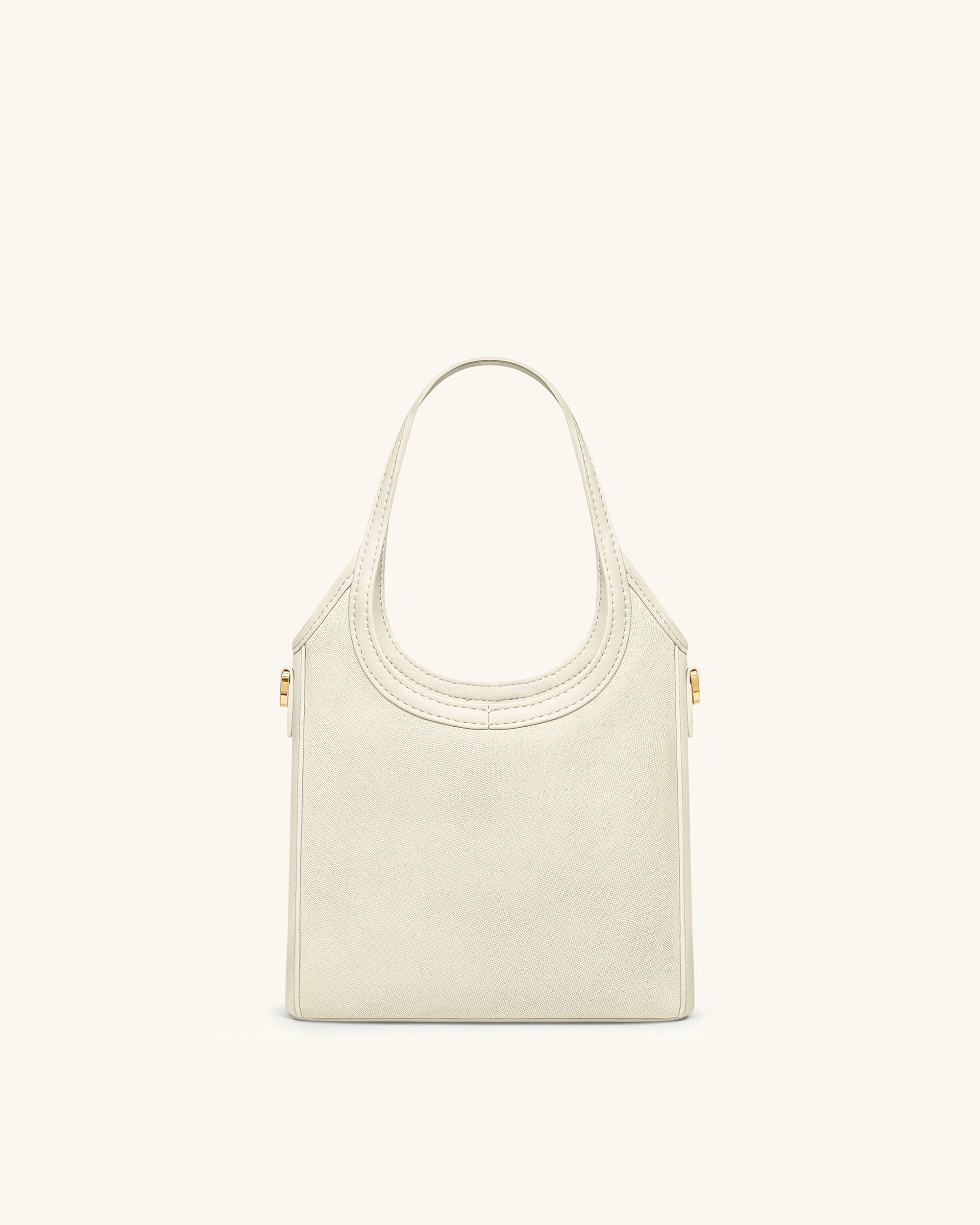 Brooke Mini Belted Embellished Orchid Beaded Top Handle Bag - Ivory - Image 3