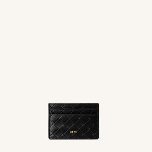 Woven Texture Card Holder - Black
