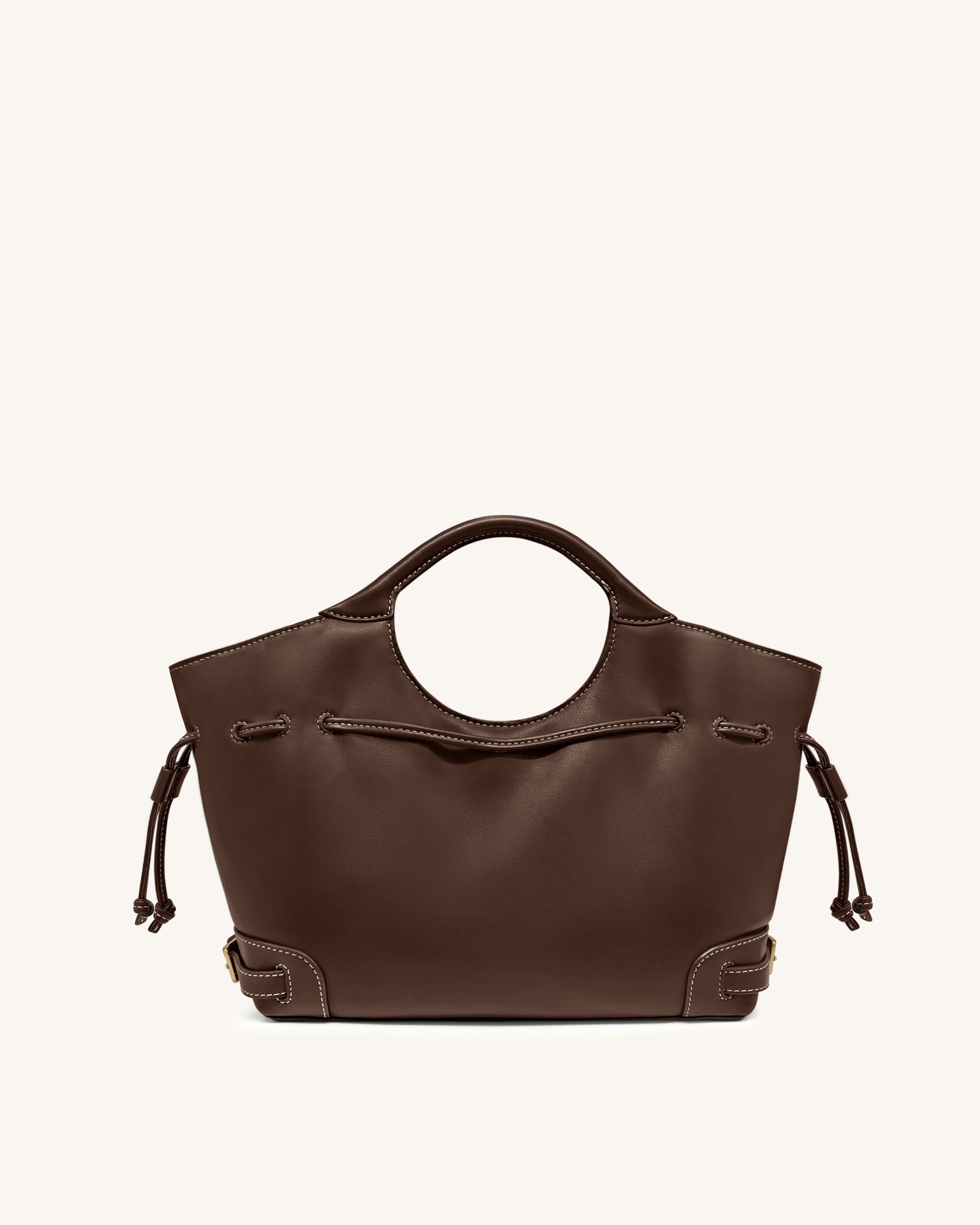 Elara Drawstring Tote Bag - Brown - Image 4