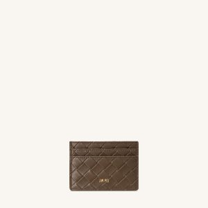 Woven Texture Card Holder - Cocoa Brown
